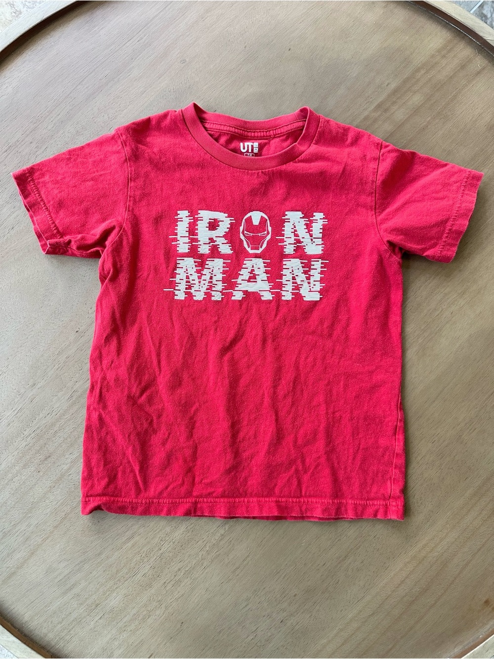 Uniqlo UT Marvel Iron Man Graphic T-Shirt, Size 7–8Y, Red